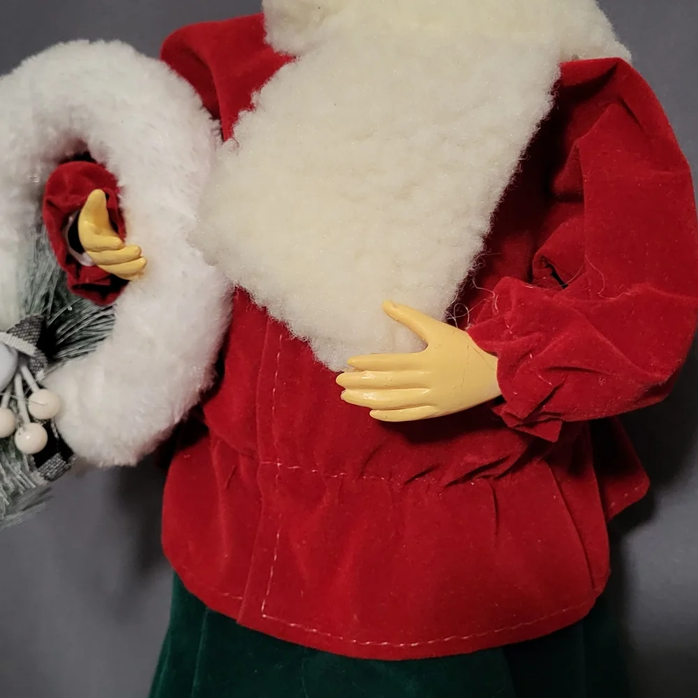 Festive Holiday Figurine with Red and Green Outfit